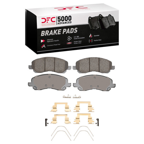 DFC 16-17 Jeep Compass Front 5000 Advanced Ceramic Brake Pads and Hardware Kit