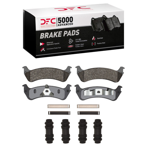 DFC 95-02 Ford Explorer Rear 5000 Advanced Semi Metallic Brake Pads and Hardware Kit