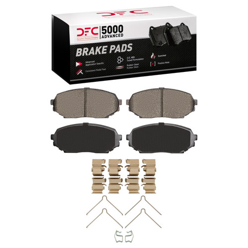 DFC 5000 Advanced Semi-Metallic Front Brake Pads and Hardware Kit, Geo Storm 1990-1993