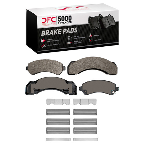DFC 95-00 Chevrolet C3500 Rear/Front 5000 Advanced Semi Metallic Brake Pads and Hardware Kit