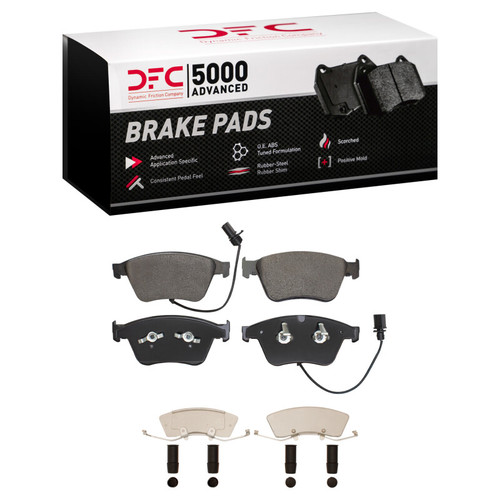 DFC 03-18 Bentley Continental Front 5000 Advanced Low Metallic Brake Pads and Hardware Kit