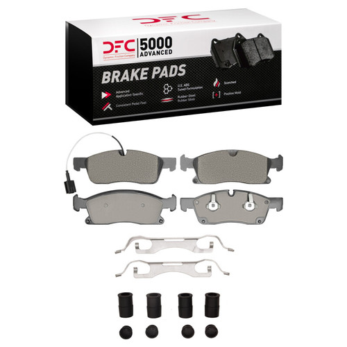 DFC 17-23 Maserati Levante Front 5000 Advanced Low Metallic Brake Pads and Hardware Kit