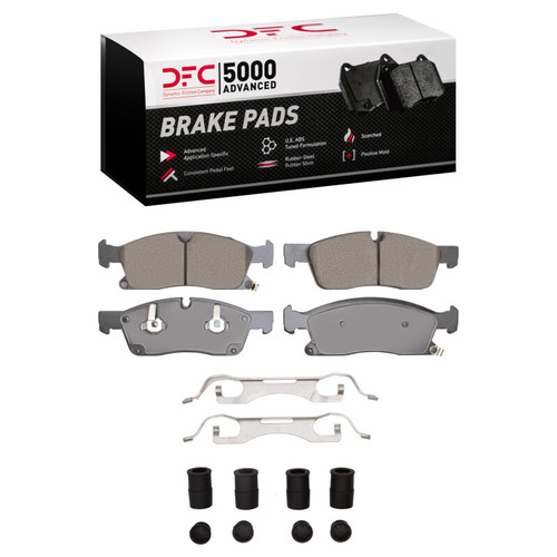 DFC 5000 Advanced Ceramic Front Brake Pads and Hardware Kit, Dodge Durango 2011-2022
