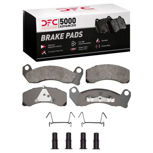 DFC 79-91 Ford LTD Crown Victoria Front 5000 Advanced Semi Metallic Brake Pads and Hardware Kit