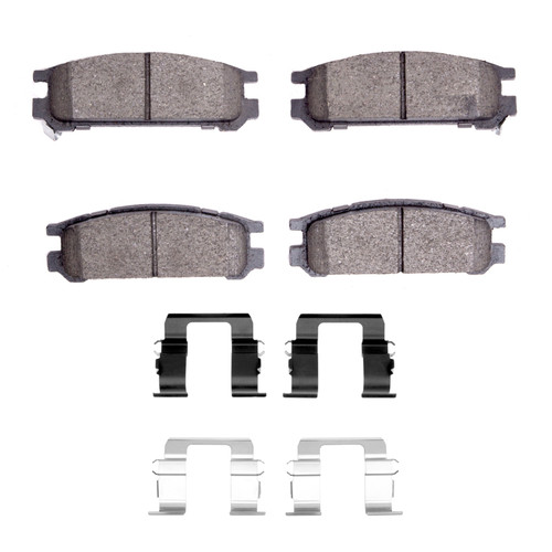 DFC 5000 Advanced Ceramic Rear Brake Pads and Hardware Kit, Subaru Legacy 1990-1994