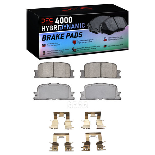 DFC 01-03 Toyota Highlander Rear 4000 HybriDynamic Brake Pads and Hardware Kit