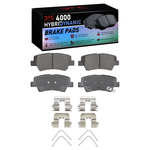 DFC 12-24 Hyundai Kona Rear 4000 HybriDynamic Brake Pads and Hardware Kit
