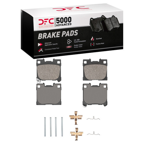 DFC 5000 Advanced Low-Metallic Rear Brake Pads and Hardware Kit, Toyota GR Corolla 2022-2025