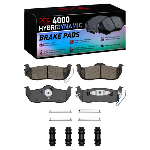DFC 4000 HybriDynamic Rear Brake Pads and Hardware Kit, Infiniti QX56 2004-2015