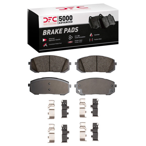 DFC 5000 Advanced Ceramic Front Brake Pads and Hardware Kit, Hyundai Sonata 2020-2025