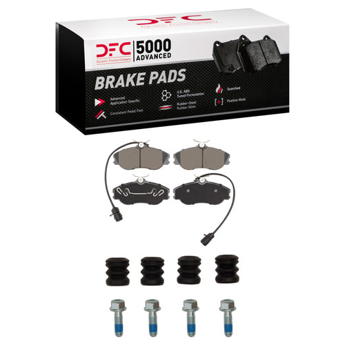 DFC 90-97 Audi V8 Quattro Front 5000 Advanced Semi Metallic Brake Pads and Hardware Kit