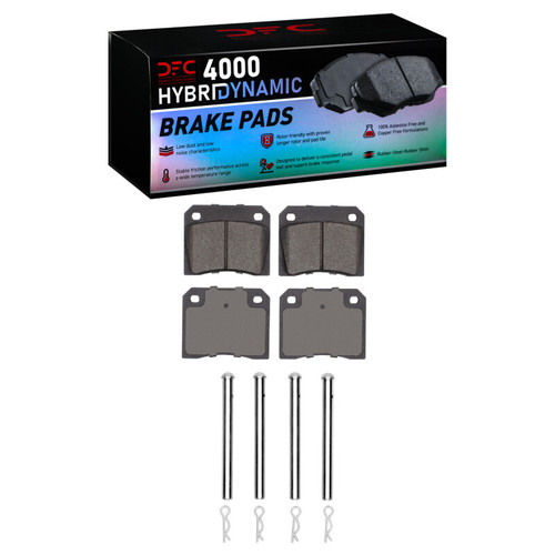 DFC 4000 HybriDynamic Rear Brake Pads and Hardware Kit, DeLorean DMC 12 1968-1983