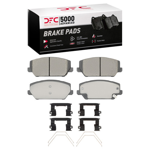 DFC 5000 Advanced Low-Metallic Front Brake Pads and Hardware Kit, Hyundai Veloster N 2019-2022