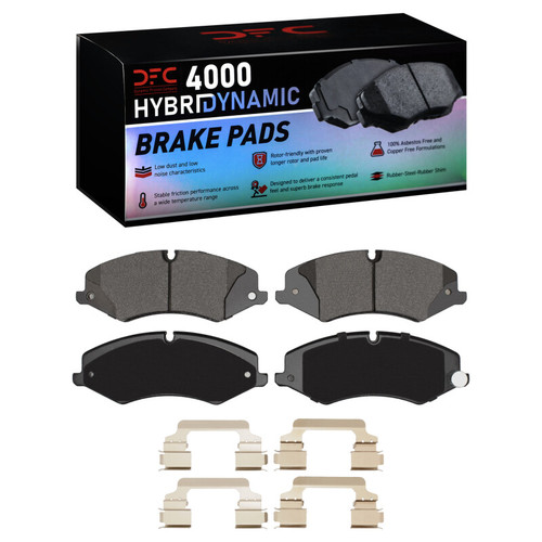 DFC 4000 HybriDynamic Front Brake Pads and Hardware Kit, Land Rover LR4 2010-2017