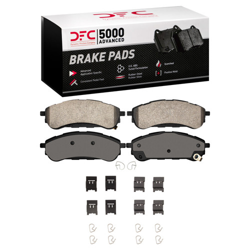 DFC 5000 Advanced Ceramic Rear Brake Pads and Hardware Kit, Ford Ranger (USA/Canada) 2019-2023