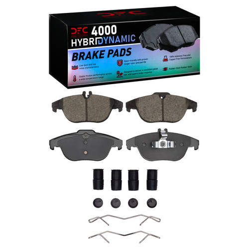 DFC 4000 HybriDynamic Rear Brake Pads and Hardware Kit, Mercedes-Benz GLK300 (Mexico) 2009-2015