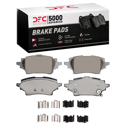 DFC 5000 Advanced Ceramic Rear Brake Pads and Hardware Kit, Toyota C-HR 2018-2022