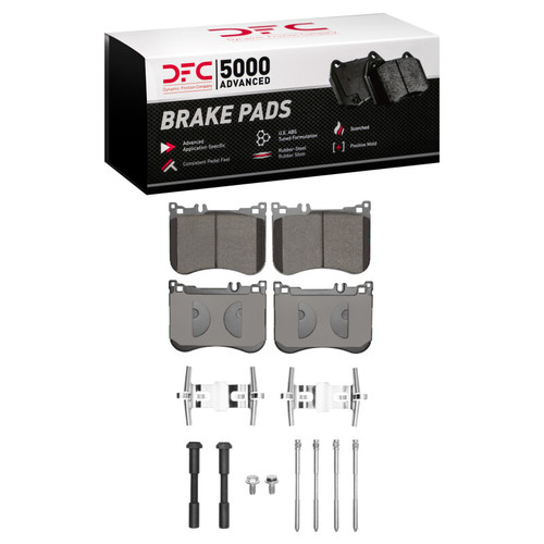DFC 5000 Advanced Low-Metallic Front Brake Pads and Hardware Kit, Mercedes-Benz SL400 2013-2023