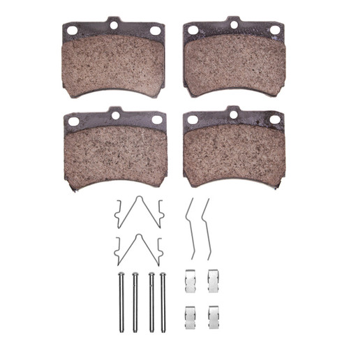 DFC 88-93 Ford Festiva Front 5000 Advanced Semi Metallic Brake Pads and Hardware Kit