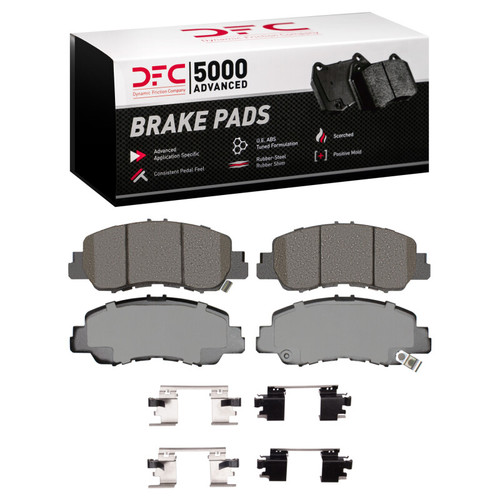 DFC 5000 Advanced Ceramic Front Brake Pads and Hardware Kit, Mitsubishi Eclipse Cross 2018-2025