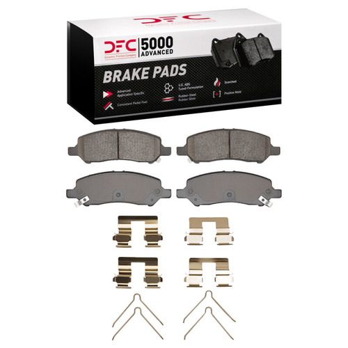 DFC 5000 Advanced Ceramic Rear Brake Pads and Hardware Kit, Dodge Dart 2013-2016