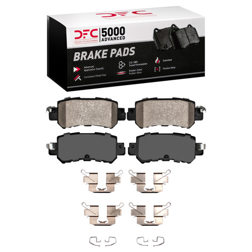 DFC 5000 Advanced Ceramic Rear Brake Pads and Hardware Kit, Mazda CX-3 2013-2018