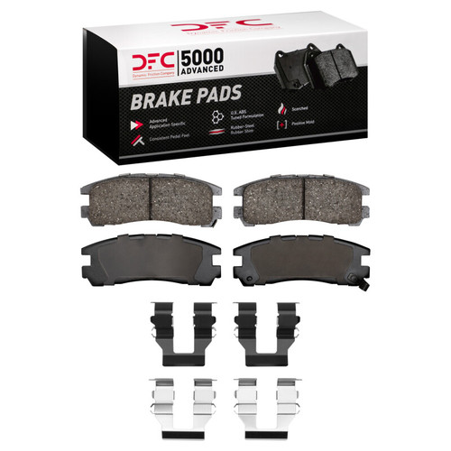 DFC 5000 Advanced Ceramic Rear Brake Pads and Hardware Kit, Chrysler Sebring 1992-2012