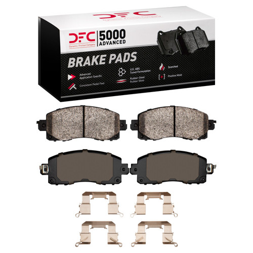 DFC 5000 Advanced Ceramic Front Brake Pads and Hardware Kit, Subaru Impreza 2019-2025