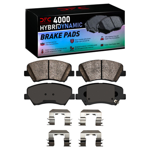 DFC 4000 HybriDynamic Front Brake Pads and Hardware Kit, Hyundai HB20 Sedan 2010-2024