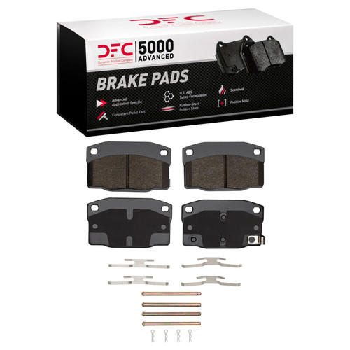 DFC 88-90 Pontiac 6000 Rear 5000 Advanced Semi Metallic Brake Pads and Hardware Kit