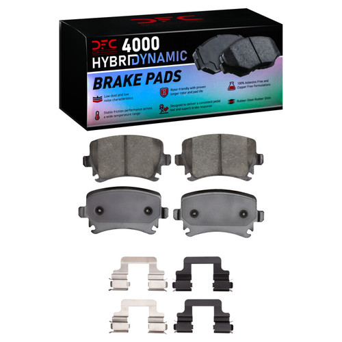 DFC 4000 HybriDynamic Rear Brake Pads and Hardware Kit, Audi TT Quattro 2006-2021