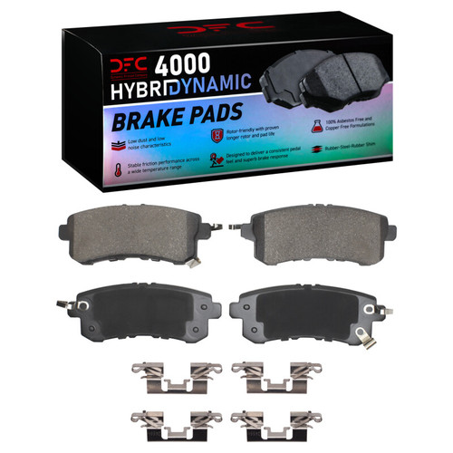 DFC 4000 HybriDynamic Rear Brake Pads and Hardware Kit, Infiniti QX80 2010-2024