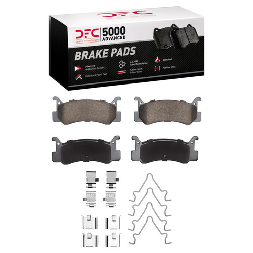 DFC 87-95 Mazda MX-3 Rear 5000 Advanced Semi Metallic Brake Pads and Hardware Kit