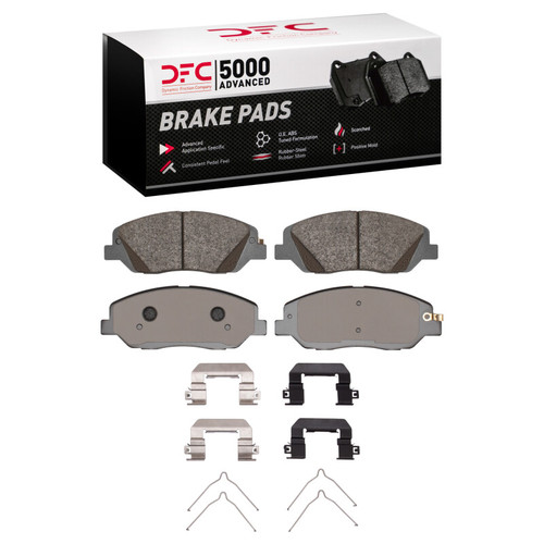 DFC 5000 Advanced Ceramic Front Brake Pads and Hardware Kit, Hyundai Santa Fe XL 2006-2019