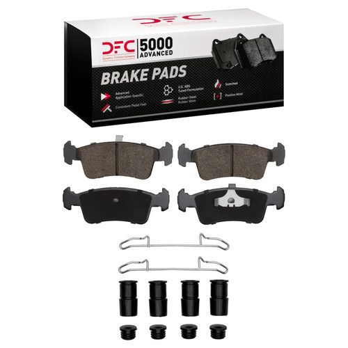 DFC 5000 Advanced Semi-Metallic Front Brake Pads and Hardware Kit, Suzuki Samurai 1986-1994