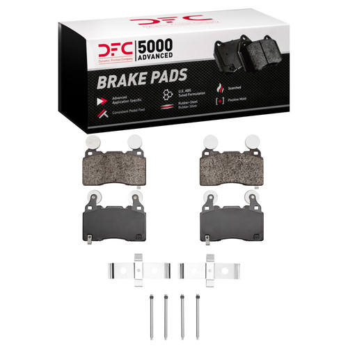 DFC 10-15 Chevrolet Camaro Front 5000 Advanced Low Metallic Brake Pads and Hardware Kit