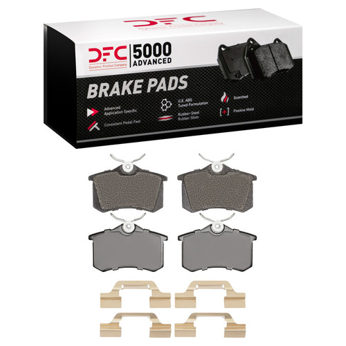 DFC 5000 Advanced Ceramic Rear Brake Pads and Hardware Kit, Volkswagen Jetta Sedan 2004-2005