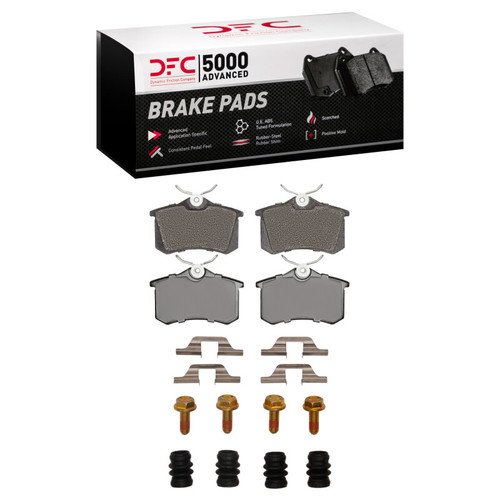 DFC 5000 Advanced Ceramic Rear Brake Pads and Hardware Kit, Audi A6 (USA/Canada) 1999-2008