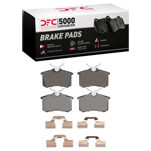 DFC 5000 Advanced Ceramic Rear Brake Pads and Hardware Kit, Audi TT 1999-2015