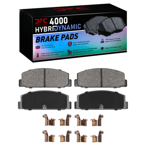 DFC 84-89 Chrysler Conquest Rear 4000 HybriDynamic Brake Pads and Hardware Kit