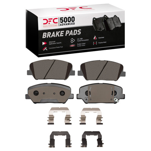 DFC 5000 Advanced Ceramic Front Brake Pads and Hardware Kit, Hyundai Genesis Coupe 2010-2016