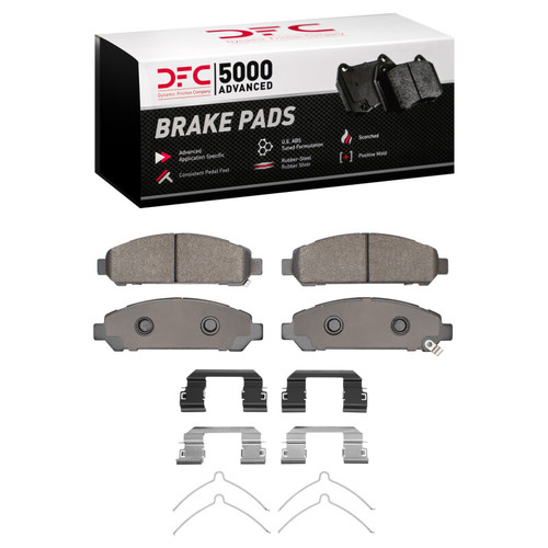 DFC 5000 Advanced Low-Metallic Front Brake Pads and Hardware Kit, Toyota Venza 2009-2015