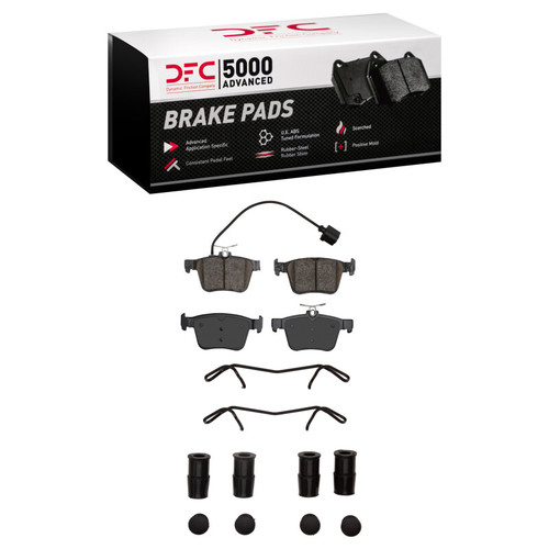 DFC 5000 Advanced Ceramic Rear Brake Pads and Hardware Kit, Audi RS3 2017-2022
