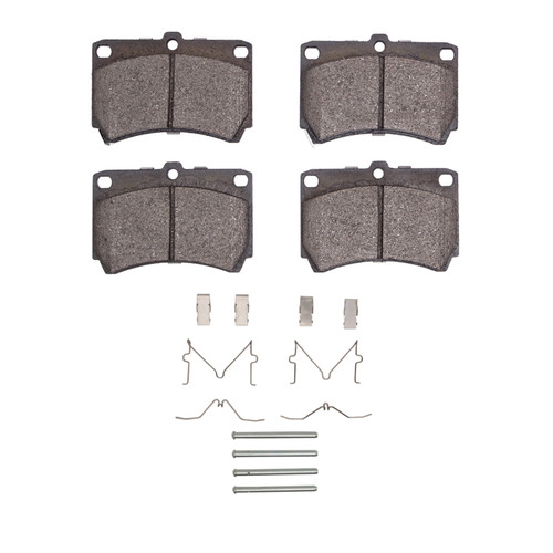 DFC 5000 Advanced Semi-Metallic Front Brake Pads and Hardware Kit, Mazda 323 1986-1994