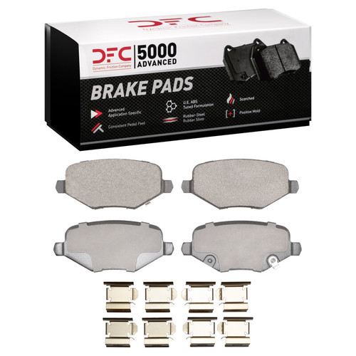DFC 5000 Advanced Ceramic Rear Brake Pads and Hardware Kit, Chrysler Town & Country 2012-2016