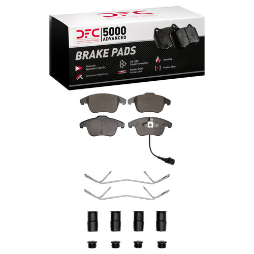 DFC 5000 Advanced Ceramic Front Brake Pads and Hardware Kit, Audi Q3 (Mexico) 2012-2024