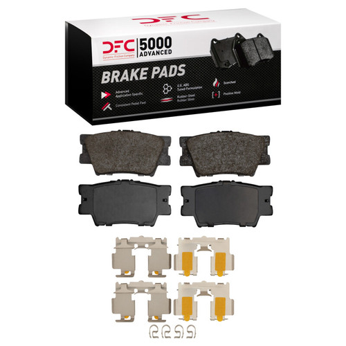 DFC 5000 Advanced Ceramic Rear Brake Pads and Hardware Kit, Toyota Camry 2007-2024