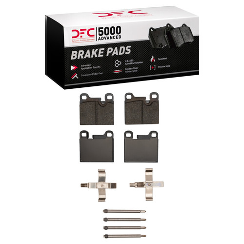 DFC 5000 Advanced Low-Metallic Rear Brake Pads and Hardware Kit, Porsche 911 1984-1989