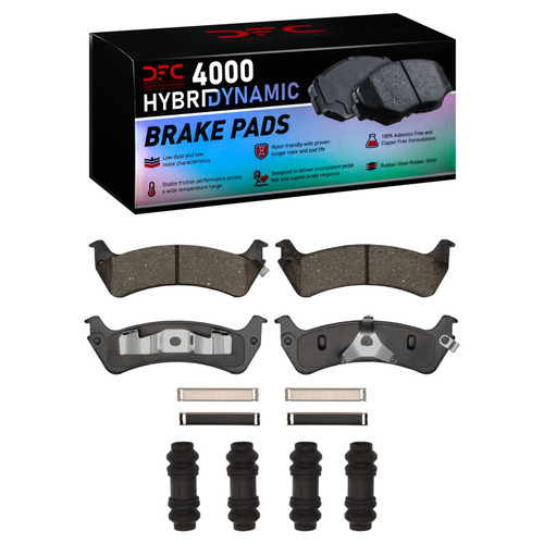 DFC 4000 HybriDynamic Rear Brake Pads and Hardware Kit, Ford Ranger (USA/Canada) 1995-2002