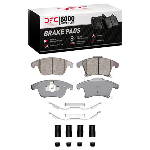 DFC 5000 Advanced Ceramic Front Brake Pads and Hardware Kit, Ford Police Responder Hybrid 2013-2020